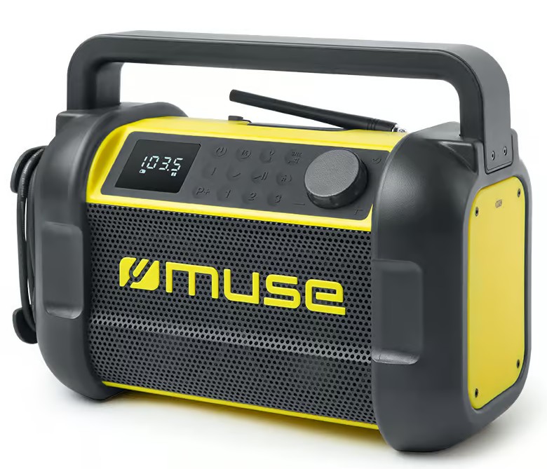 Muse M-928-BTY, Radio de trabajo con Bluetooth, Radio FM  20W