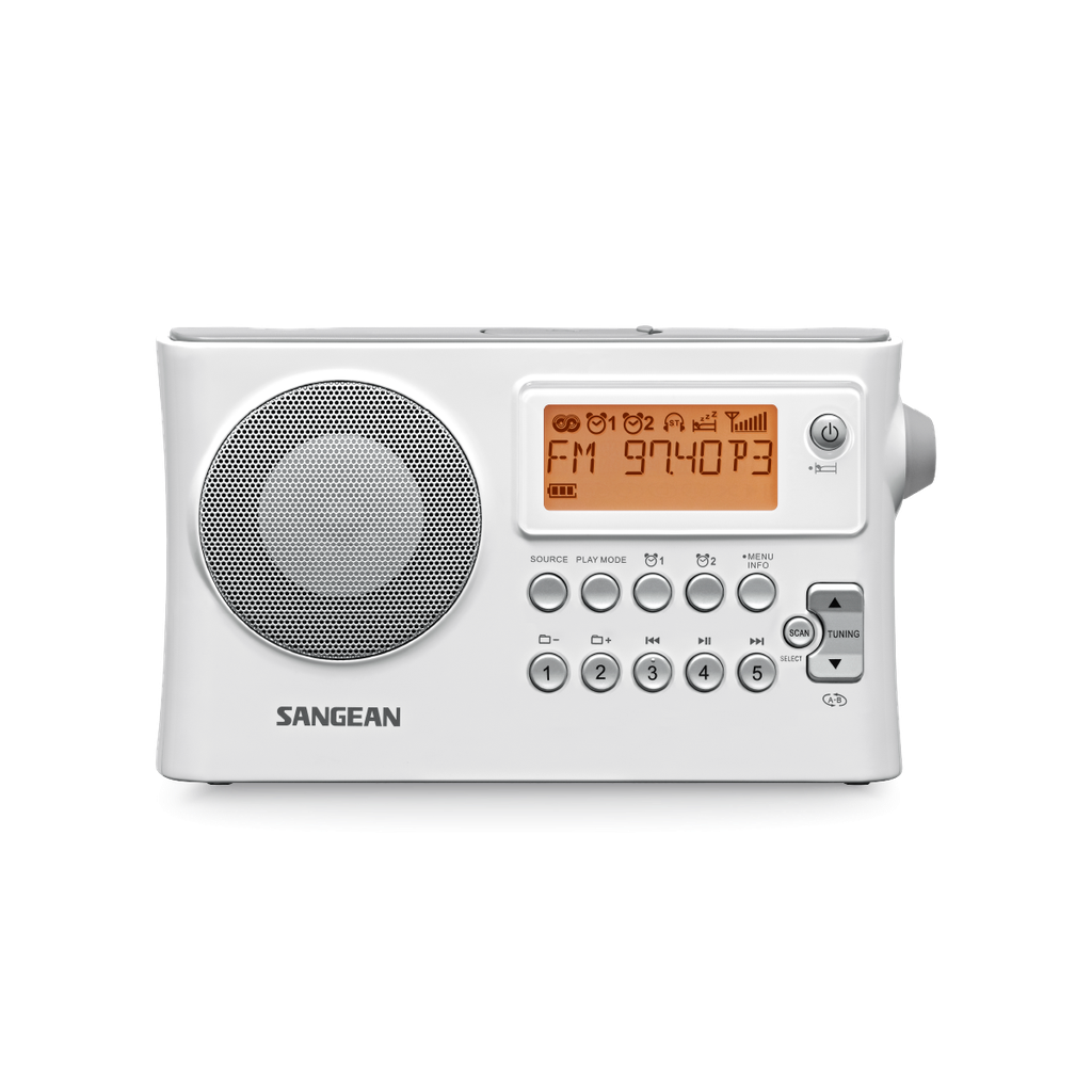 Sangean PR-D14, Radio portátil FM/AM PLL, 10 memorias, Sintonización manual y automática, Autonomía de hasta 170 horas