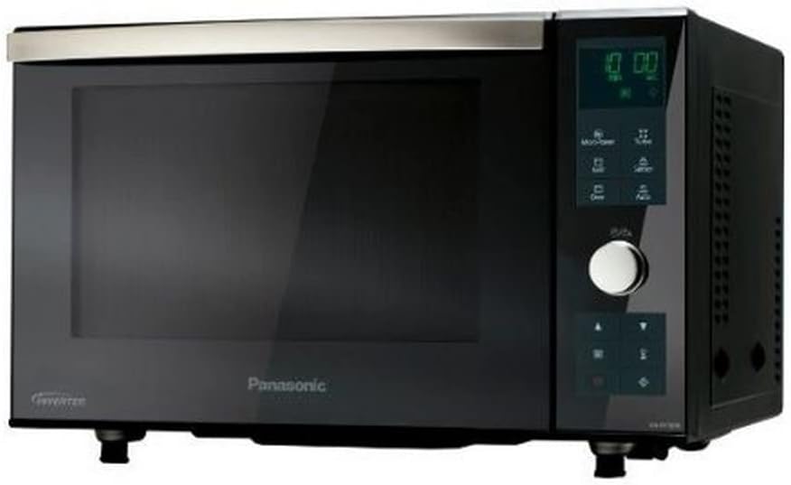 Panasonic NN-DF383BEPG, Inverter Microondas Combinado con Grill, Superficie Plana, 23L, 1000W, 40/100-220°C, 16 Programas Automáticos, Descongelación, 6 Niveles de Potencia, LED Digital, Negro