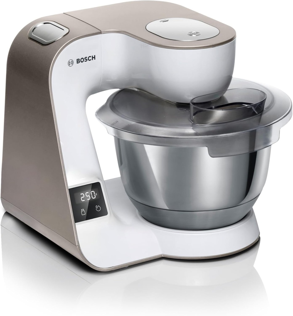 Bosch MUM5XW20, Robot de cocina con báscula1000 W, cuenco de acero inoxidable (3.9 L), juego profesional de pastelería, trituradora