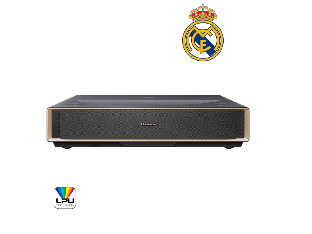 Proyector Laser Tricroma Hisense UHD 4K Smart TV Tiro corto, 80 a 150 pulgadas, 2500 Lumenes, Dolby Atmos, Dolby Vision