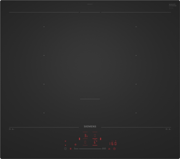 Siemens EX61AHYC1E, placa inducción flex, 60 cm, acabado negro mate, iQ700