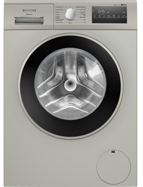Siemens WM14N20XEP, lavadora de carga frontal, 9 kg, máx. 1400 rpm, acero mate antihuellas, iQ300
