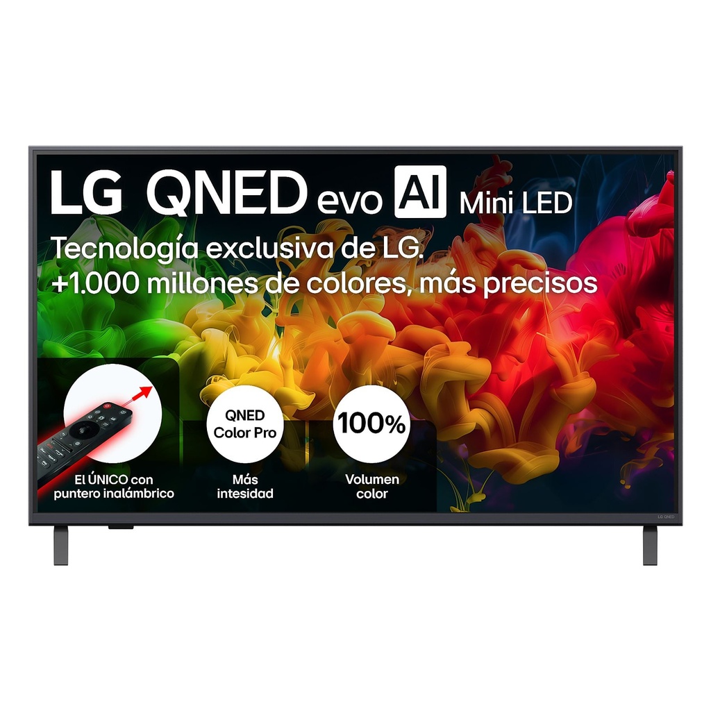LG 43QNED81B6C, TV QNED Mini LED, UHD 4K, Procesador Inteligente α7 AI Processor 4K Gen9, Tecnologia Nano, Smart TV Web OS, Tecnologia EVO