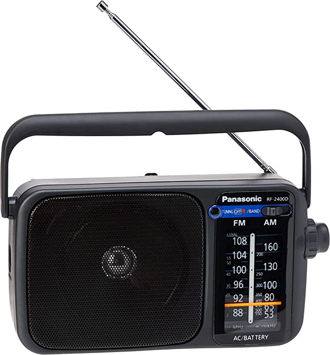 Panasonic RF-2400DEG, radio portátil, FM/AM, sintonizador digital, negra