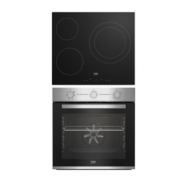 [BBSE12120XD] Beko BBSE12120XD, conjunto horno multifunción y placa vitrocerámica, 3 zonas, 59 cm