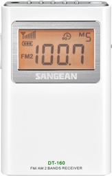[SDT160] Sangean DT-160, Radio de bolsillo AM / FM, Estéreo, 15 memorias (5 AM y 10 FM), Conmutador estéreo/mono