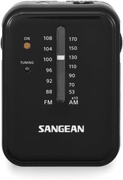 Sangean SR-32, Radio receptor de bolsillo FM/AM, Toma de auriculares, Correa de transporte