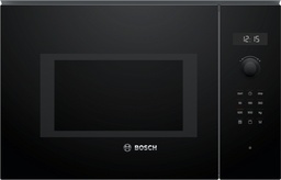 [BEL554MB0] Bosch BEL554MB0, Microondas con plato giratorio, inox, cristal negro, serie 6