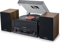 [MT120MB] Muse MT-120 MB Microsistema estéreo con Altavoces, Madera/Negro