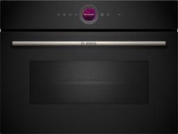 [CEG732XB1] Bosch CEG732XB1, Microondas sin plato giratorio, inox, Tecnología InnoWave, cristal negro, serie 8