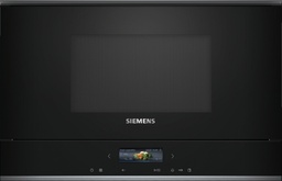 [BF722L1B1] Siemens BF722L1B1, Microondas integración, iQ700, Base cerámica sin plato giratorio, 21 Litros, Negro