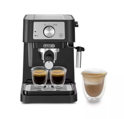 [EC260.BK] DeLonghi EC260.BK, cafetera de bomba tradicional, 15 bar, 2 tazas, color negro/inox