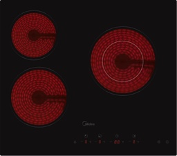 [MCH520T239KO] Midea MCH520T239KO, placa vitrocerámica, 60cm, Child Lock, 3 zonas