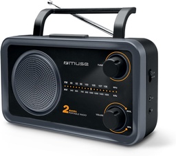 [M06DS] Muse M-06 DS, Radio portátil, 2 bandas (FM/AM), Antena telescópica, Encendido y apagado en el botón de volumen, Entrada auxiliar