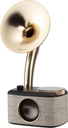[SCP100DBG] Sangean CP-100D, Radio DAB+ / FM-RDS / Bluetooth / AUX, Radio con diseño de gramófono, Controles digitales, 20 presintonías (10 DAB / 10 FM), Batería recargable, Color Black-Gold