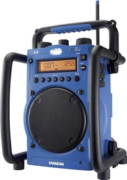 [SU3B] Sangean U-3, Radio robusta y resistente al agua, 10 memorias (5 FM y 5 AM), Pantalla LCD, Luz LED, Sintonizador digital PLL, Altavoz de 6,5'', 7W