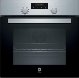 [3HB2030X0] Balay 3HB2030X0, Horno Multifunción, 60 cm de ancho, Control Comfort, Precalentamiento Rápido, 7 funciones, Negro/Acero inoxidable