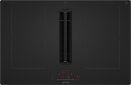 [ED81AHQ26E] Siemens ED81AHQ26E, placa de inducción con extractor integrado, 80 cm, acabado negro mate, iQ500